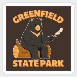 Greenfield State Park Camping Bear Magnet